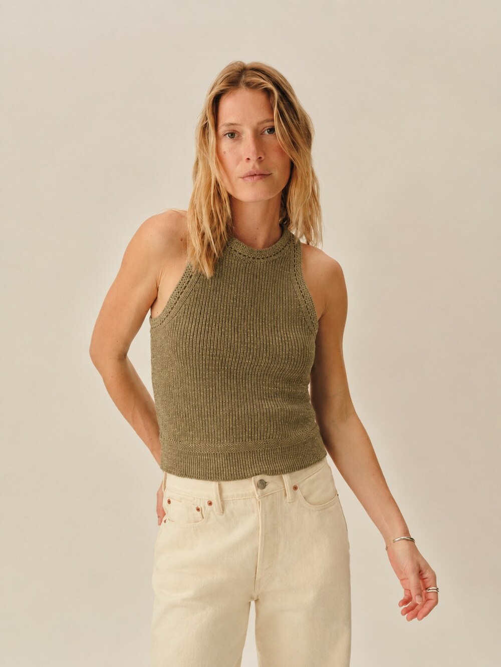 Buck Mason Seafarer Cotton Tank Top Womens Sz SMALL MSRP $128 NWT [CE16]